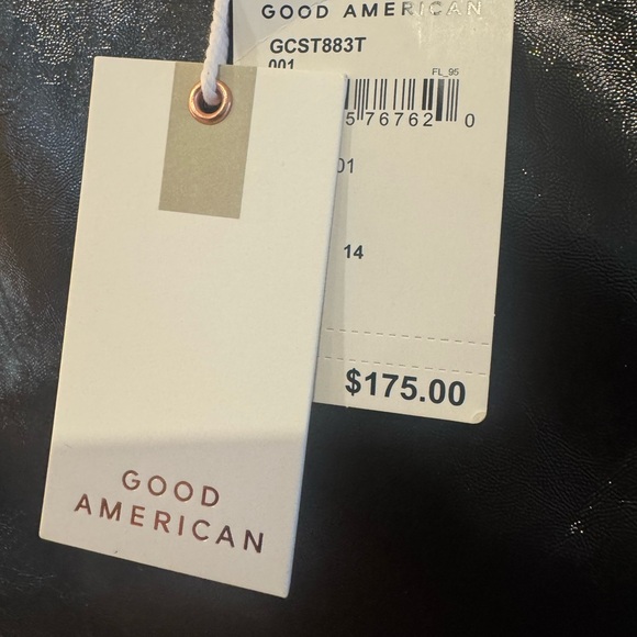 NWT Good American Good Curve Straight Vinyl Pants – Size 14/32 - Picture 4 of 13